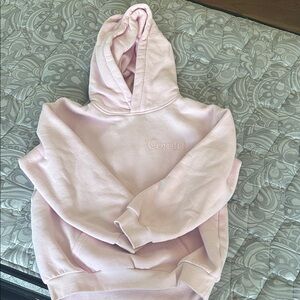 Youth Light Pink Embroidered 'Comfort' Hoodie